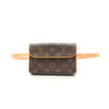 Louis Vuitton Waist Bag Pochette with Florentine Bouton Pression Canvas Leather