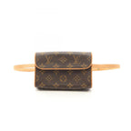 Louis Vuitton Waist Bag Pochette with Florentine Bouton Pression Canvas Leather