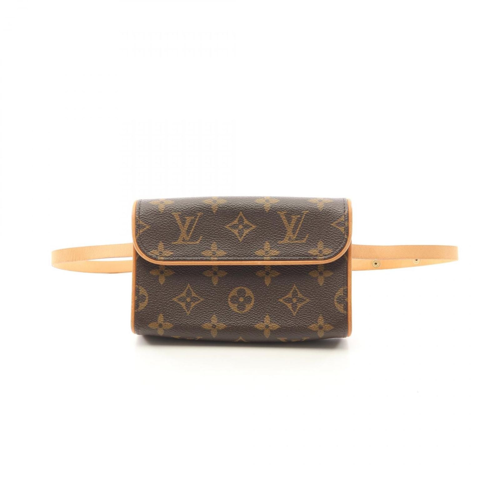 Louis Vuitton Waist Bag Pochette with Florentine Bouton Pression Canvas Leather