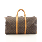 Louis Vuitton Boston Bag Keepall 50 Monogram Canvas Leather