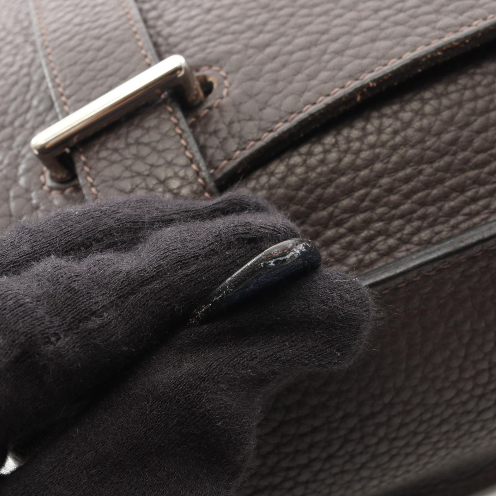 Hermes Shoulder Bag Steve Caporal 27 Brown — view 9