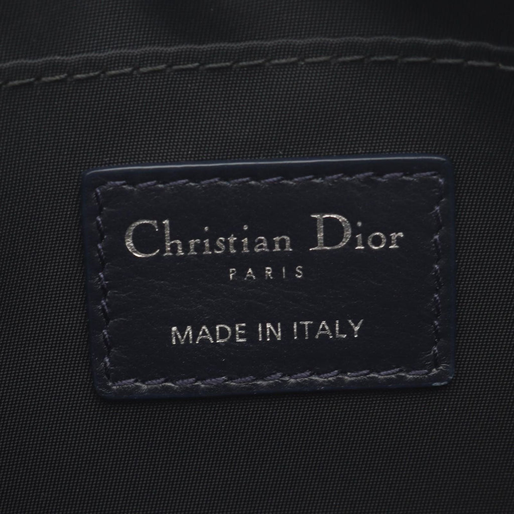 Dior Shoulder Bag Kids Multi Function Small Oblique Jacquard Navy Canvas Leather — view 4