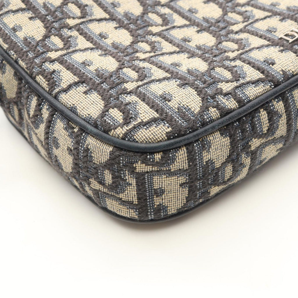 Dior Shoulder Bag Kids Multi Function Small Oblique Jacquard Navy Canvas Leather — view 7