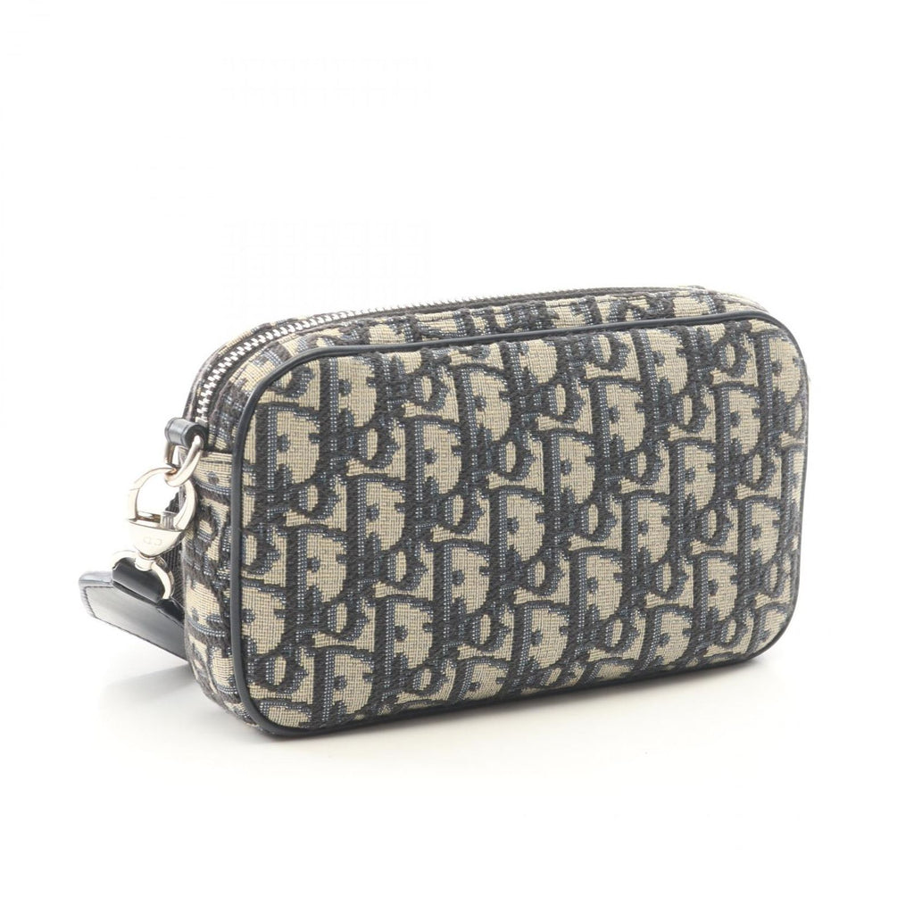 Dior Shoulder Bag Kids Multi Function Small Oblique Jacquard Navy Canvas Leather — view 2
