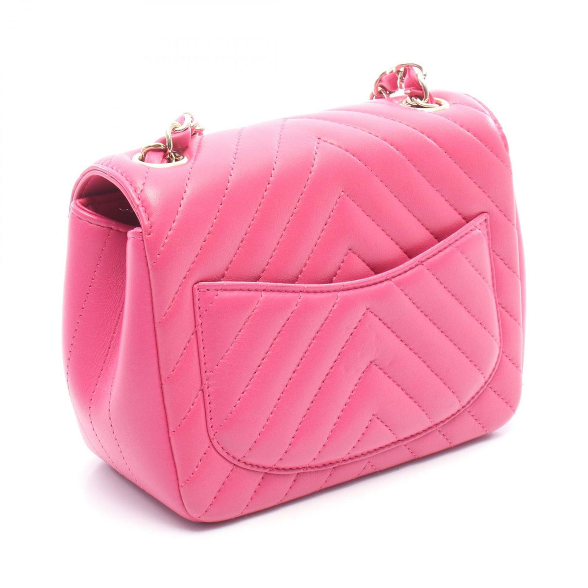 Chanel Shoulder Bag Chain Pink Leather — view 2