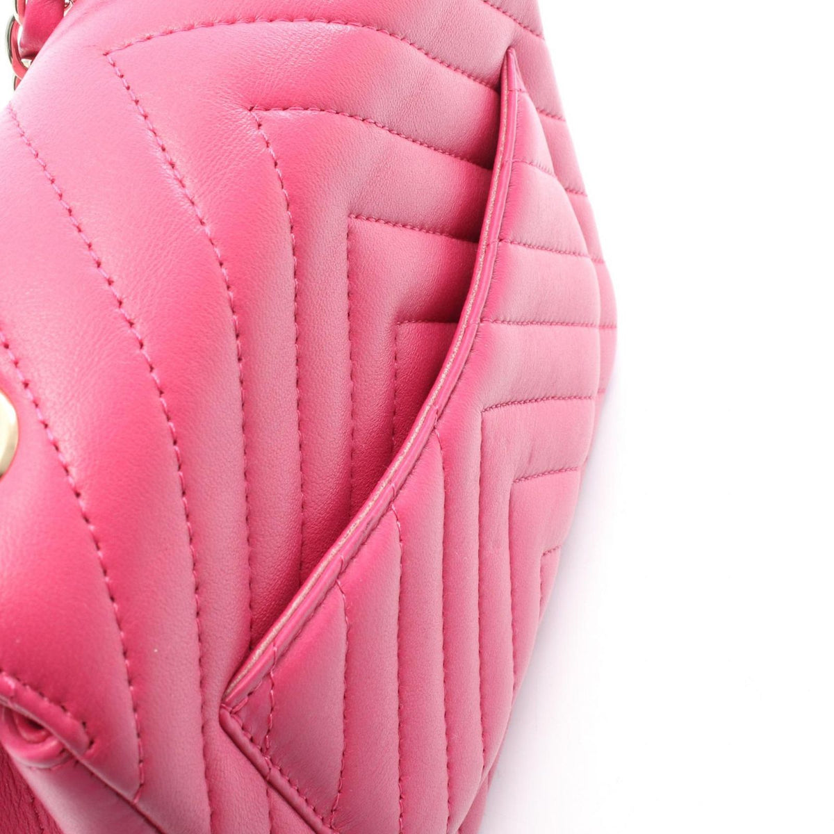 Chanel Shoulder Bag Chain Pink Leather — view 6