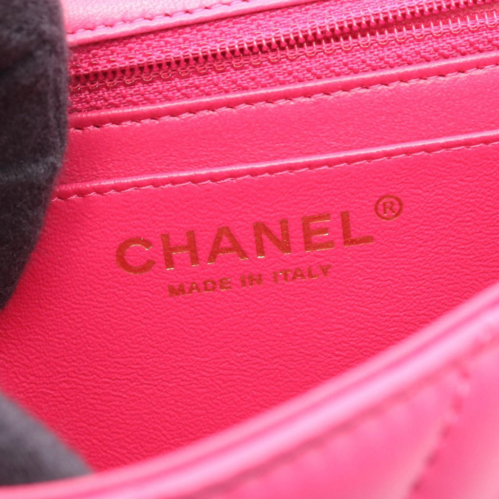 Chanel Shoulder Bag Chain Pink Leather — view 4