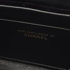 Chanel Shoulder Bag Quilted Mini 2-Way Black Fabric Leather Chain — view 4