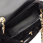 Chanel Shoulder Bag Quilted Mini 2-Way Black Fabric Leather Chain — view 3