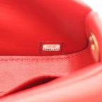 Chanel Shoulder Bag Quilted Mini Red Lambskin Chain — view 5