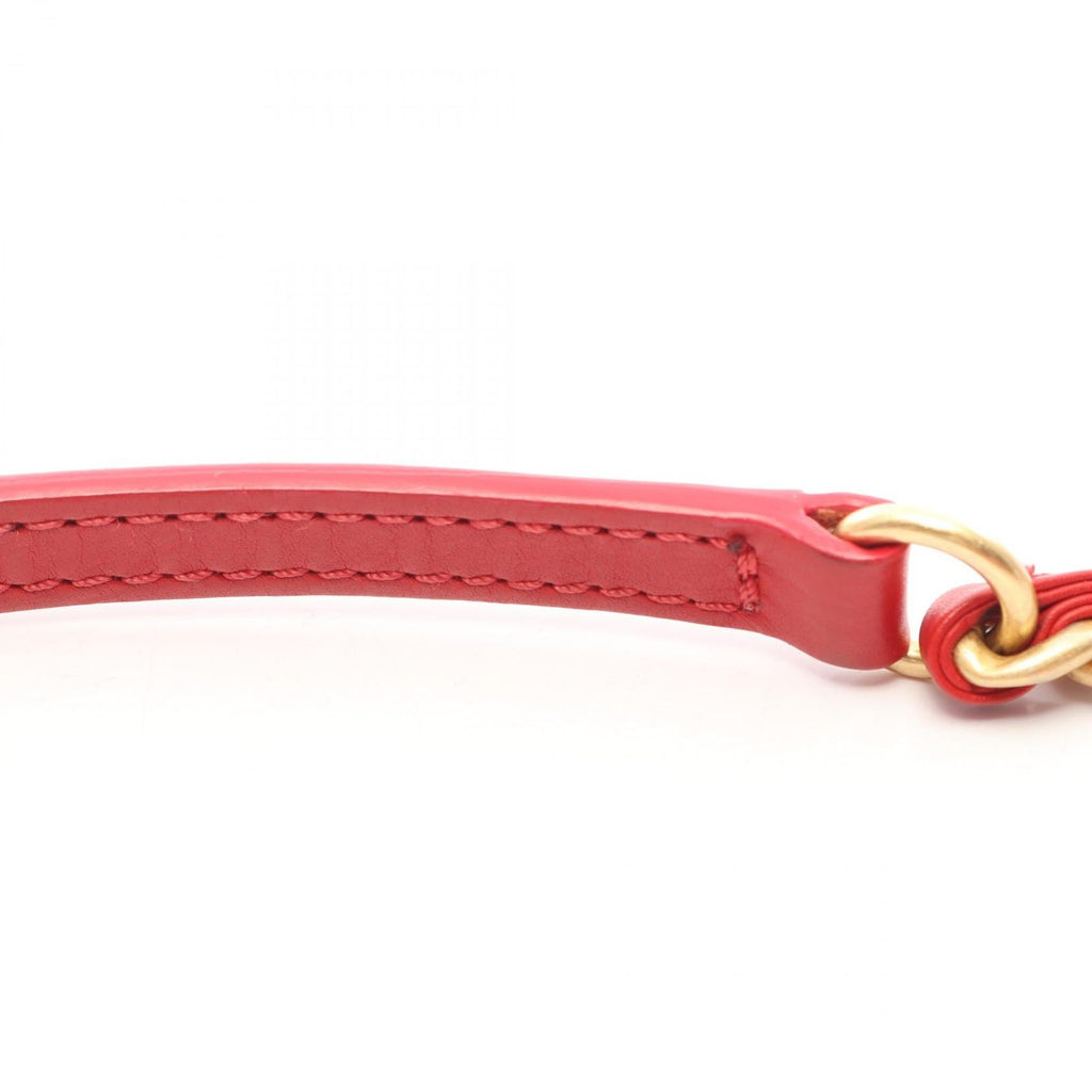 Chanel Shoulder Bag Quilted Mini Red Lambskin Chain — view 7