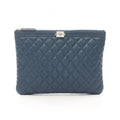Chanel Clutch Boy Navy Caviar Leather