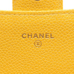 Chanel Shoulder Bag Quilted Mini Yellow Caviar Leather Chain Wallet — view 5