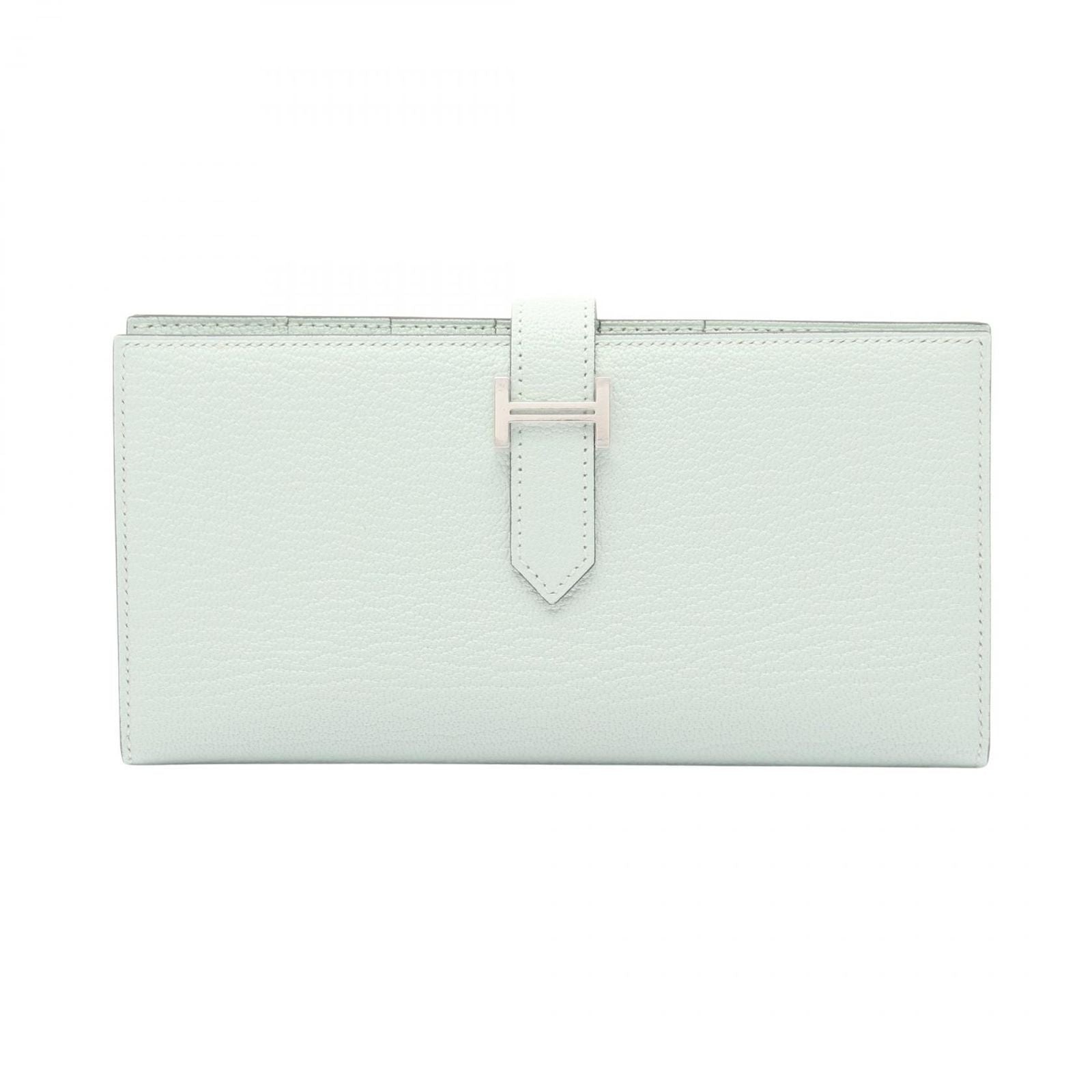 Hermes Bifold Wallet Bearn Souffle Vert Peppermint Leather