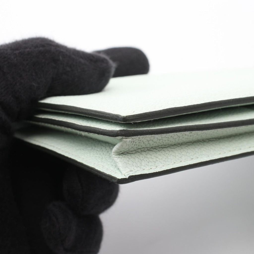 Hermes Bifold Wallet Bearn Souffle Vert Peppermint Leather — view 7