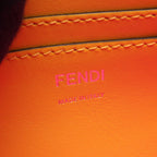 Fendi Shoulder Bag Baguette Small Yellow Canvas Leather — view 4