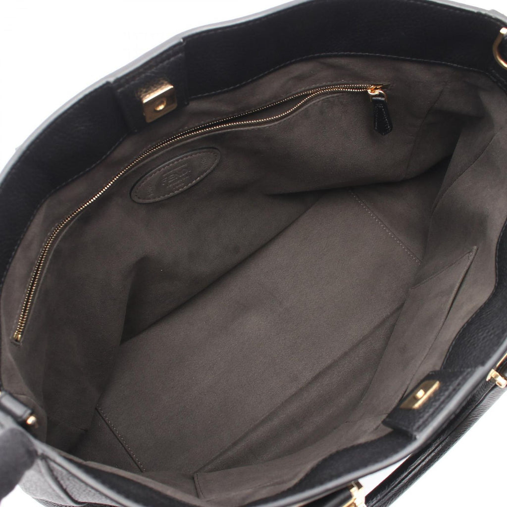 Fendi Tote FF Selleria 2-Way Black Leather — view 3