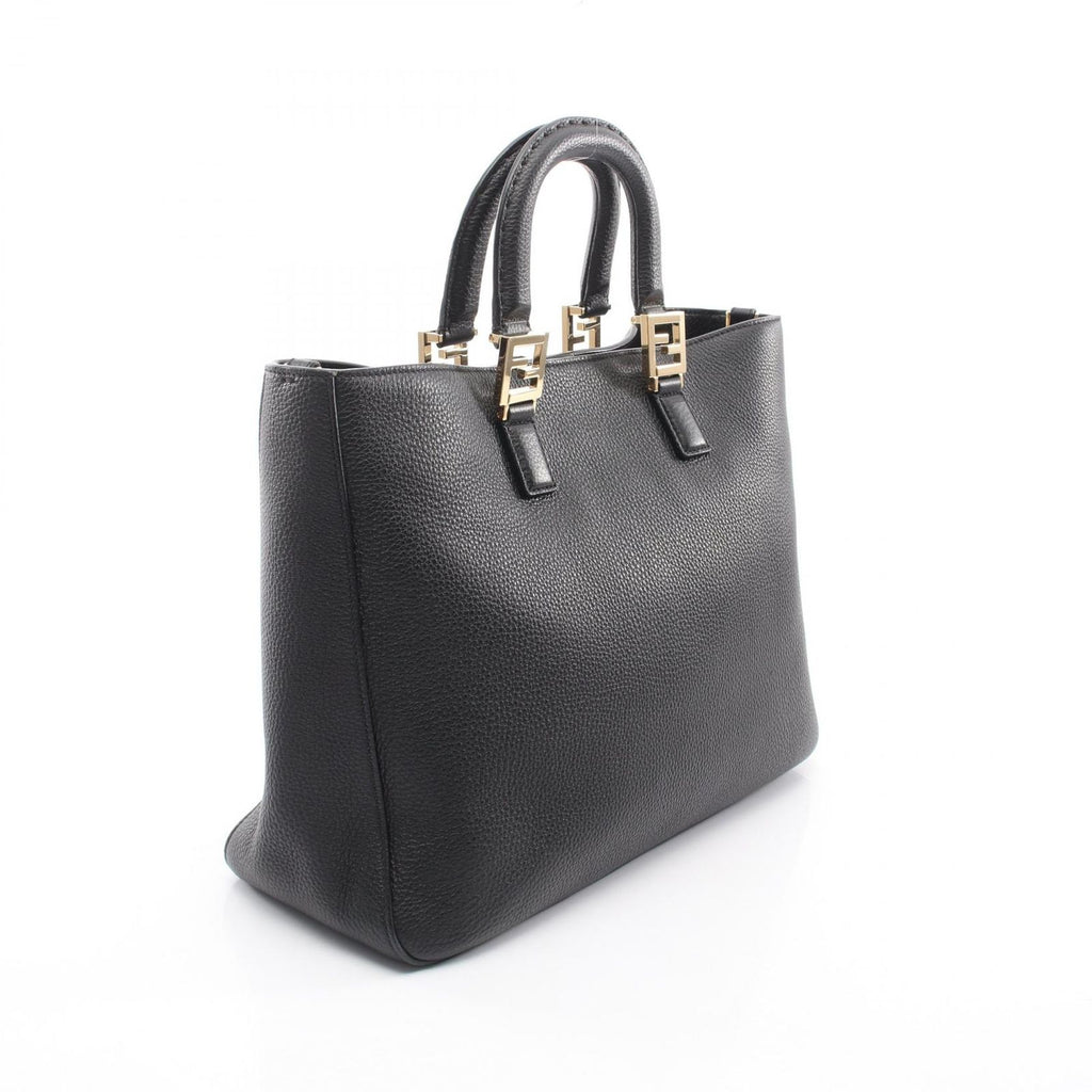 Fendi Tote FF Selleria 2-Way Black Leather — view 2