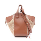 Loewe Handbag Hammock Small 2-Way Brown Natural Leather