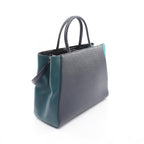 Fendi Handbag 2-Way Navy Green Leather Shoulder — view 2