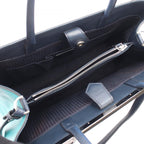 Fendi Handbag 2-Way Navy Green Leather Shoulder — view 3