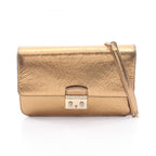 Dior Shoulder Bag Logo Gold Leather Miss Promenade Chain