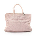 Chanel Tote CC Logo Pink Canvas Leather CC
