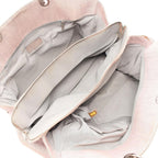 Chanel Tote CC Logo Pink Canvas Leather CC — view 3