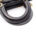 Dior Handbag Lady Dior MY Abcdior Lady Dior Small Cannage 2-Way Black Leather — view 7