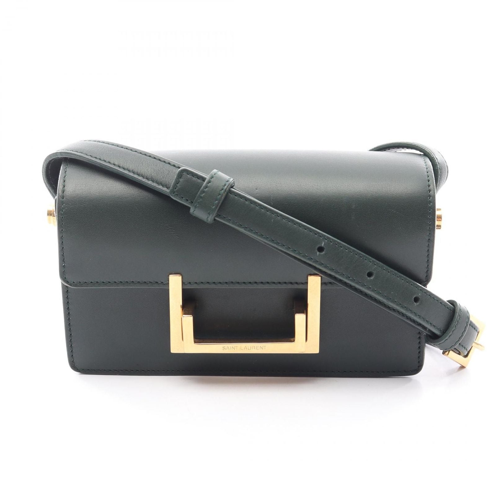 Saint Laurent Paris Shoulder Bag Classic Loulou Green Leather