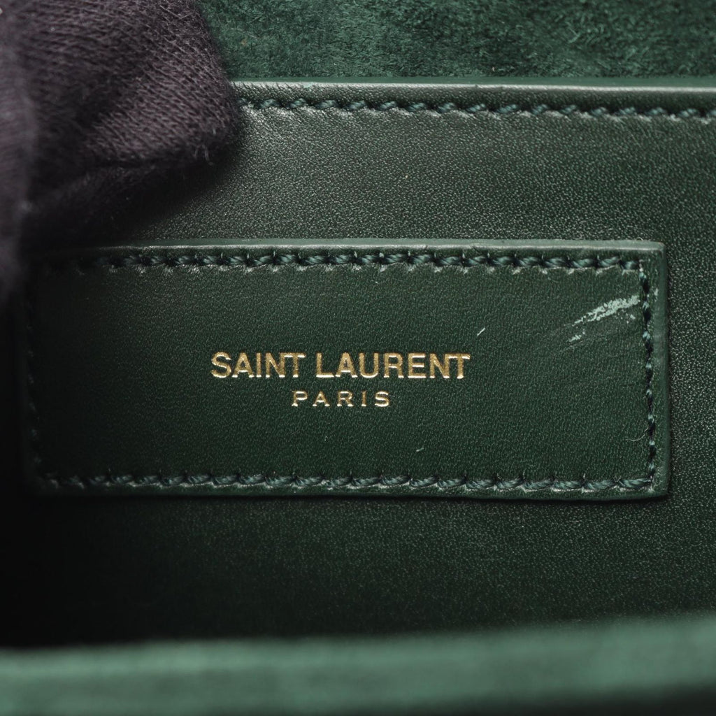 Saint Laurent Paris Shoulder Bag Classic Loulou Green Leather — view 4