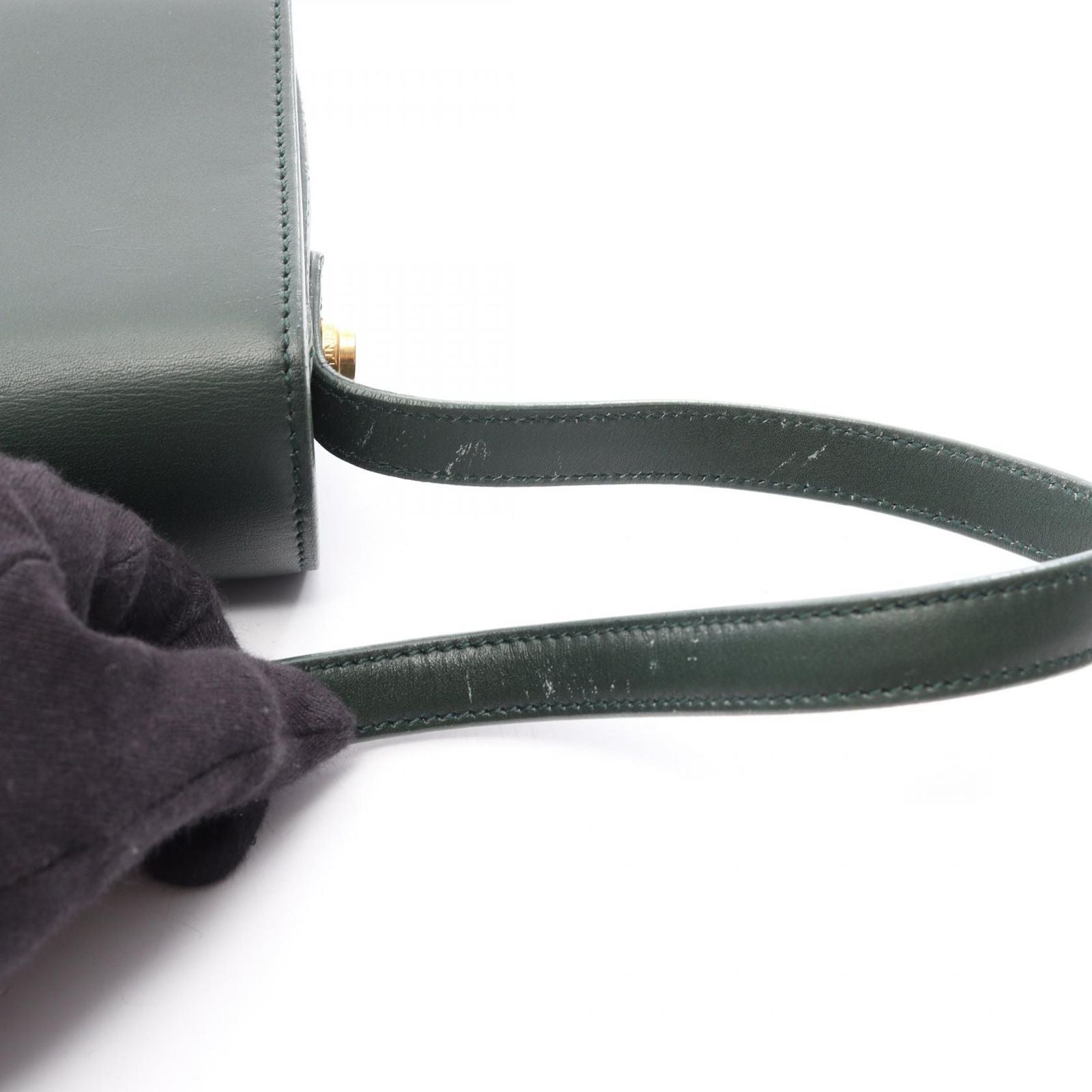 Saint Laurent Paris Shoulder Bag Classic Loulou Green Leather — view 9