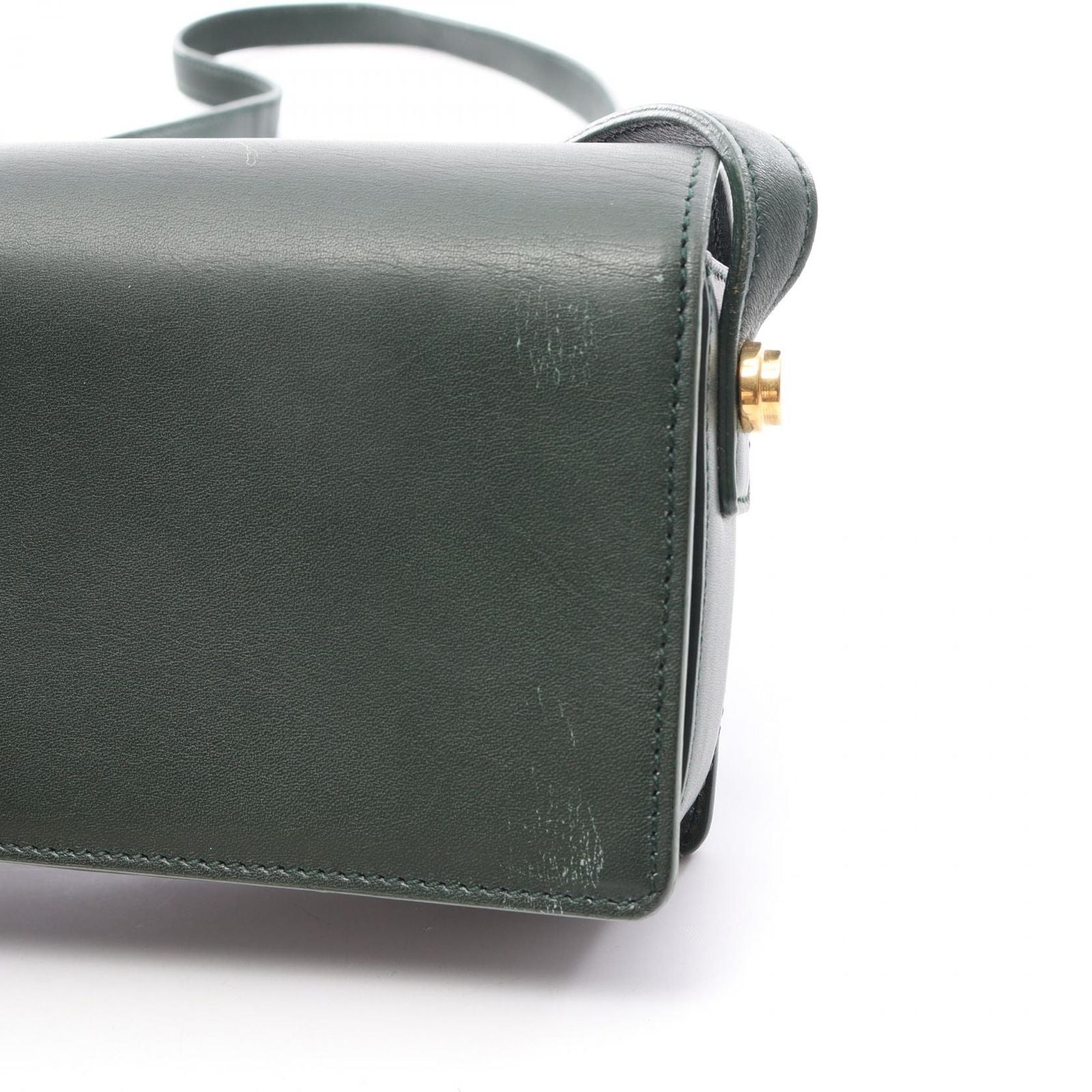 Saint Laurent Paris Shoulder Bag Classic Loulou Green Leather — view 8