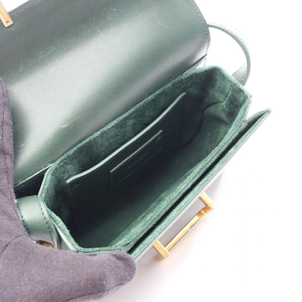 Saint Laurent Paris Shoulder Bag Classic Loulou Green Leather — view 3