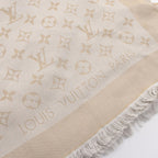 Louis Vuitton Shawl Monogram Shine Silk Wool Scarf — view 2