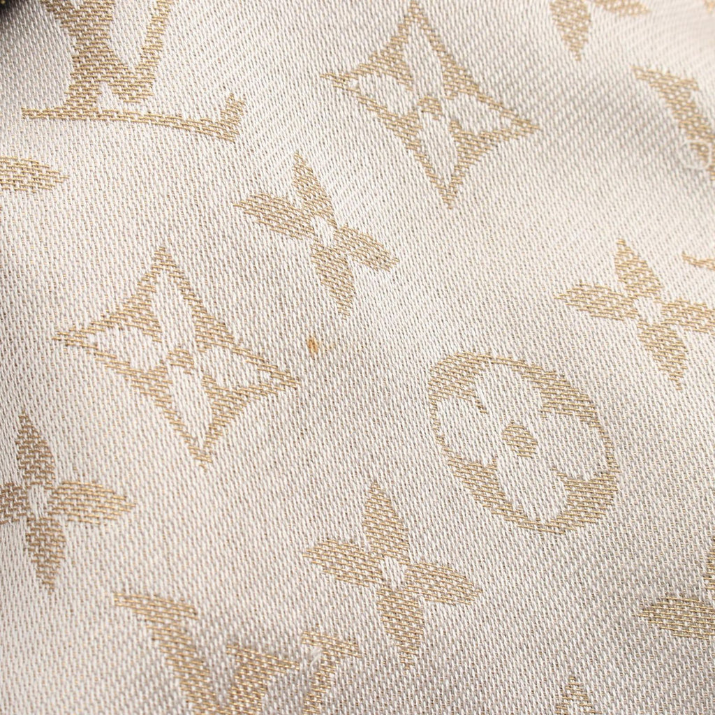 Louis Vuitton Shawl Monogram Shine Silk Wool Scarf — view 8