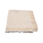 Louis Vuitton Shawl Monogram Shine Silk Wool Scarf