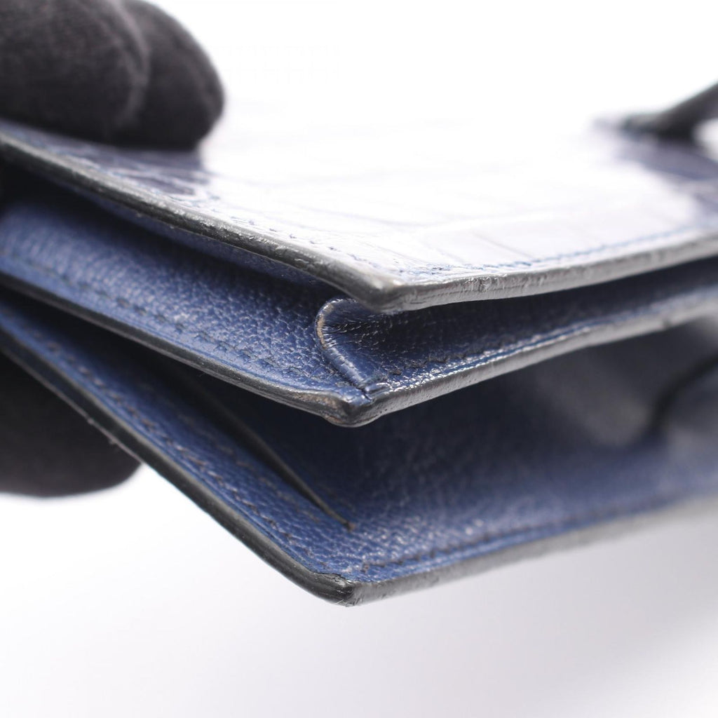 Hermes Bifold Wallet Bearn Souffle Blue — view 7
