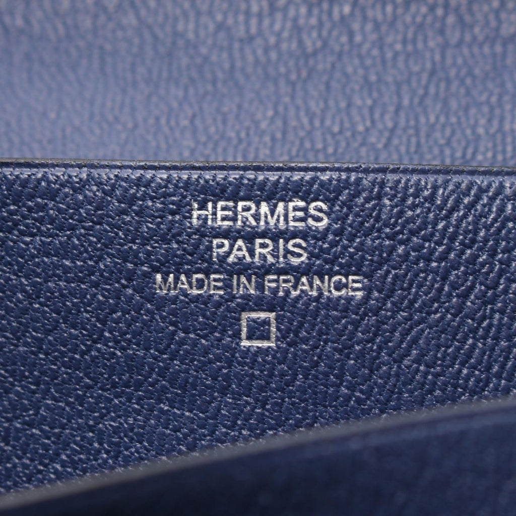 Hermes Bifold Wallet Bearn Souffle Blue — view 5
