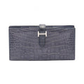 Hermes Bifold Wallet Bearn Souffle Blue