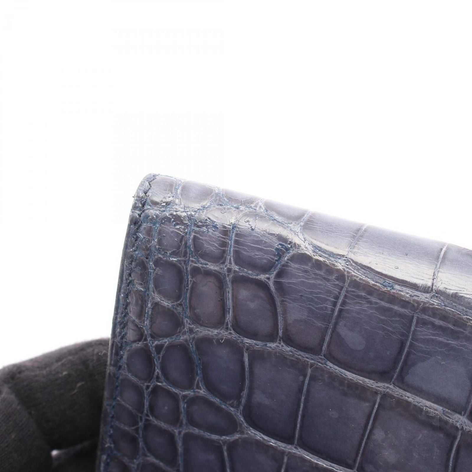 Hermes Bifold Wallet Bearn Souffle Blue — view 9