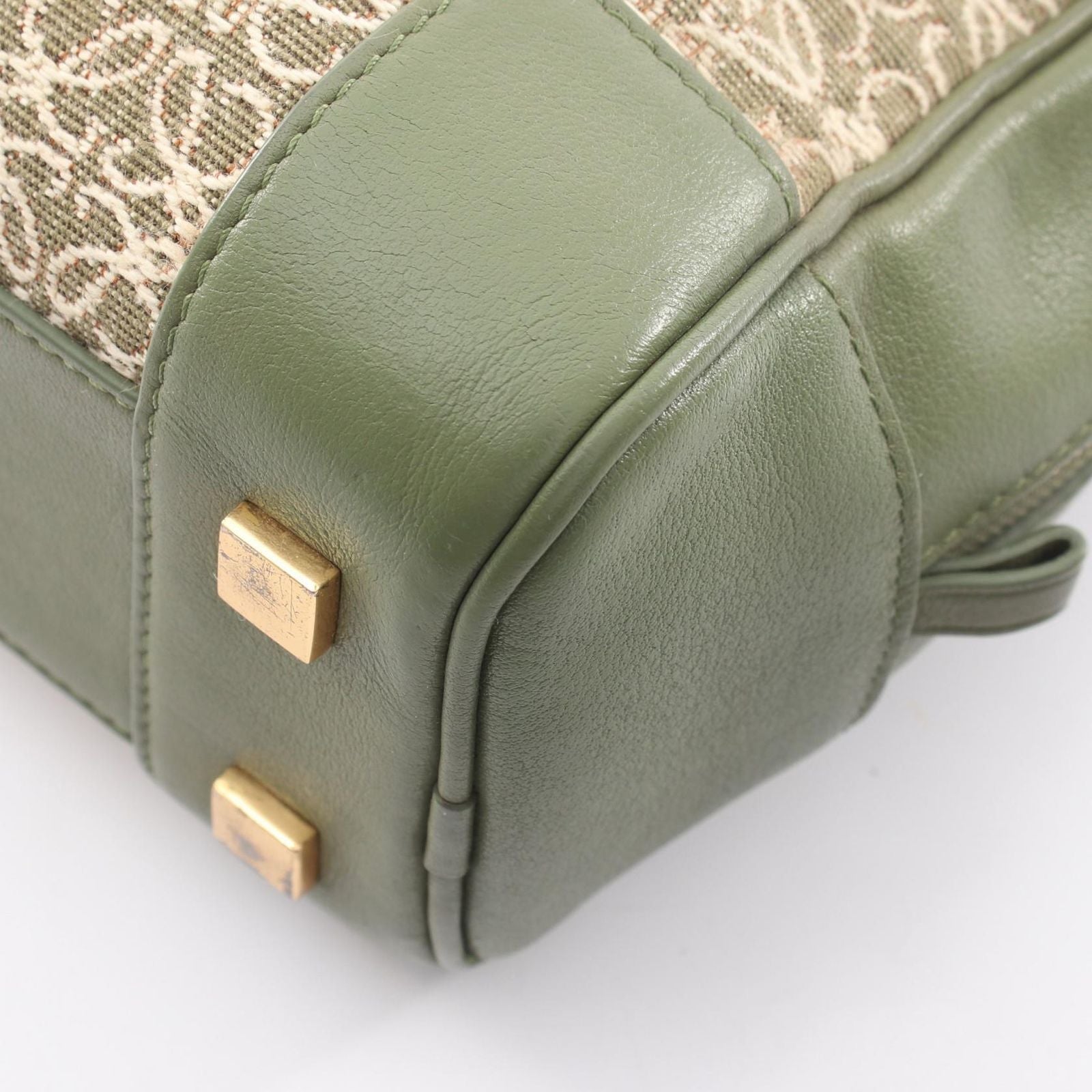 Loewe Handbag Amazona 23 Repeat 2-Way Natural Olive Canvas Leather — view 5