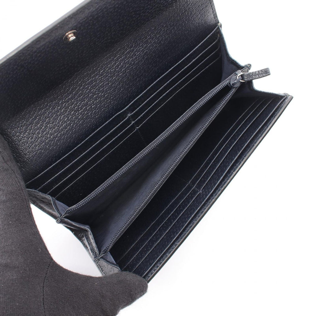 Gucci Bifold Wallet Ophidia GG Supreme Continental Off White Navy Leather — view 3