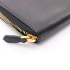 Prada Round Wallet Cervo Antic Met Black Leather — view 5