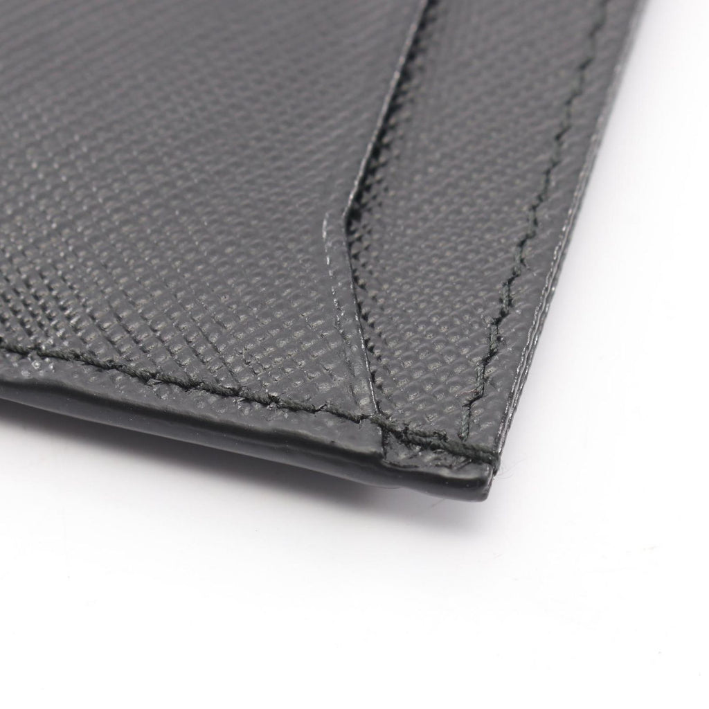 Prada Card Case Saffiano Metal Black Leather — view 5