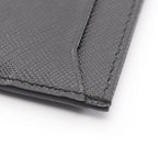 Prada Card Case Saffiano Metal Black Leather — view 5