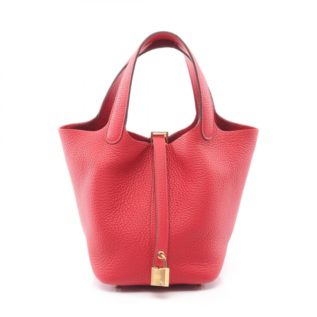 Hermes Handbag Picotin Lock PM Vermillion Leather