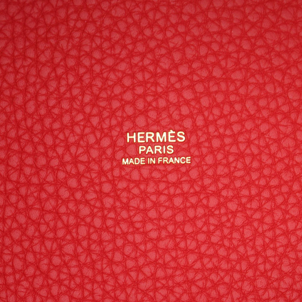 Hermes Handbag Picotin Lock PM Vermillion Leather — view 4