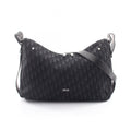 Dior Shoulder Bag Slider with Zip Hobo Large Black Canvas Leather