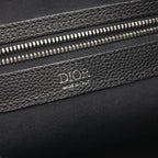 Dior Shoulder Bag Slider with Zip Hobo Large Black Canvas Leather — view 4